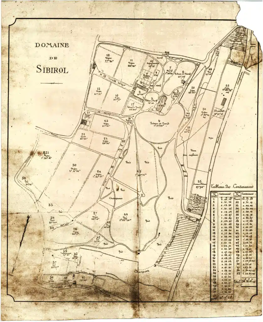 Plan du domaine de Sybirol 1920